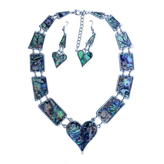 Zinc Alloy Silver Plated Heart Pendants & Earrings