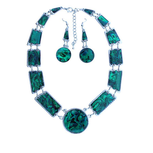 Zinc Alloy Silver Plated Round Pendants & Earrings