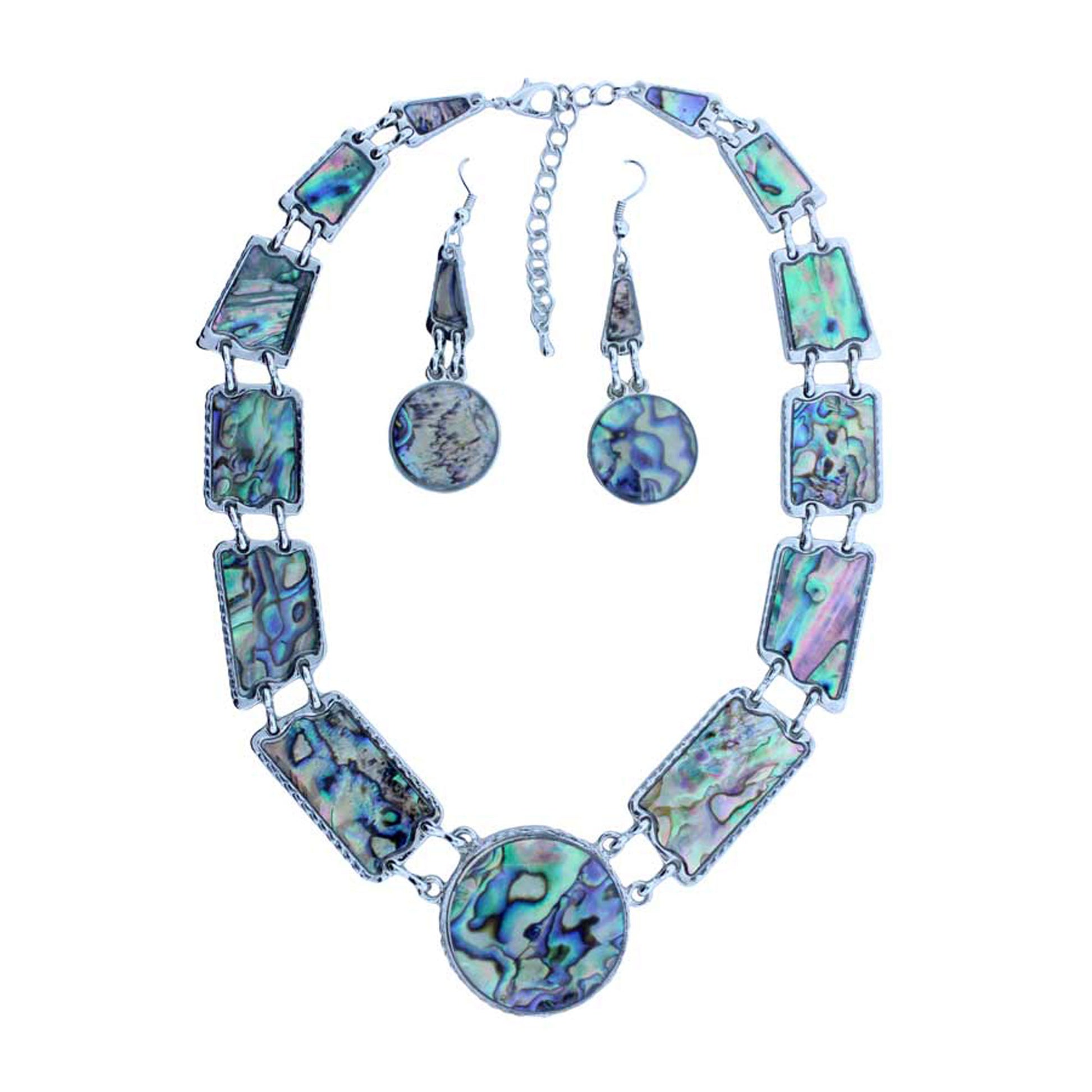 Zinc Alloy Silver Plated Round Pendants & Earrings