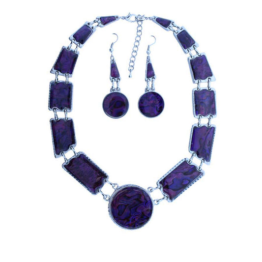 Zinc Alloy Silver Plated Round Pendants & Earrings