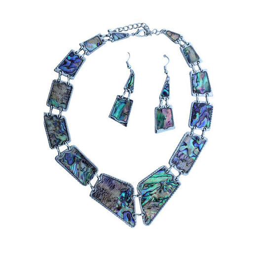 Zinc Alloy Silver Plated Rectangle Pendants & Earrings