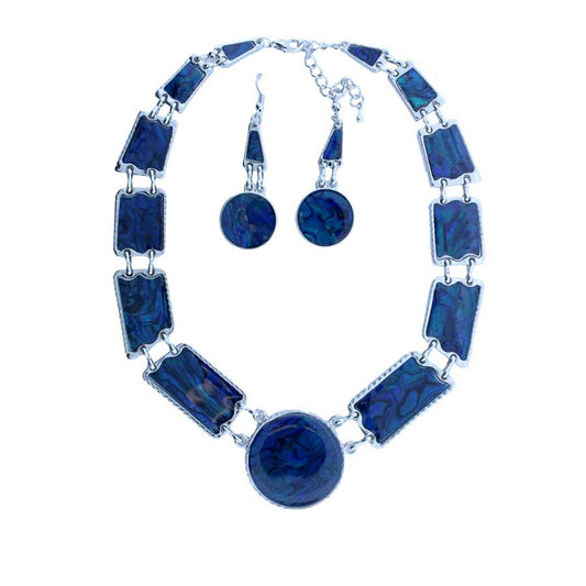 Zinc Alloy Silver Plated Round Pendants & Earrings
