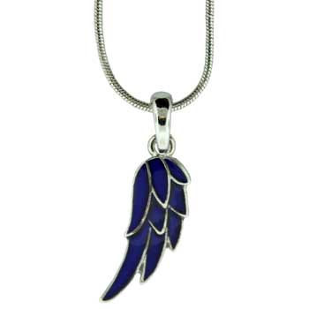 Zinc Alloy Rhodium Plated Bird Wing Necklace