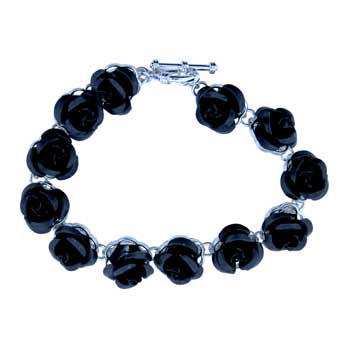 Zinc Alloy Silver Plated Flower Bracelets