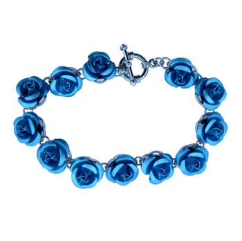 Zinc Alloy Silver Plated Flower Bracelets