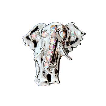 Zinc Alloy Rhodium Plated Elephant Rings