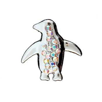 Zinc Alloy Rhodium Plated Penguin Rings