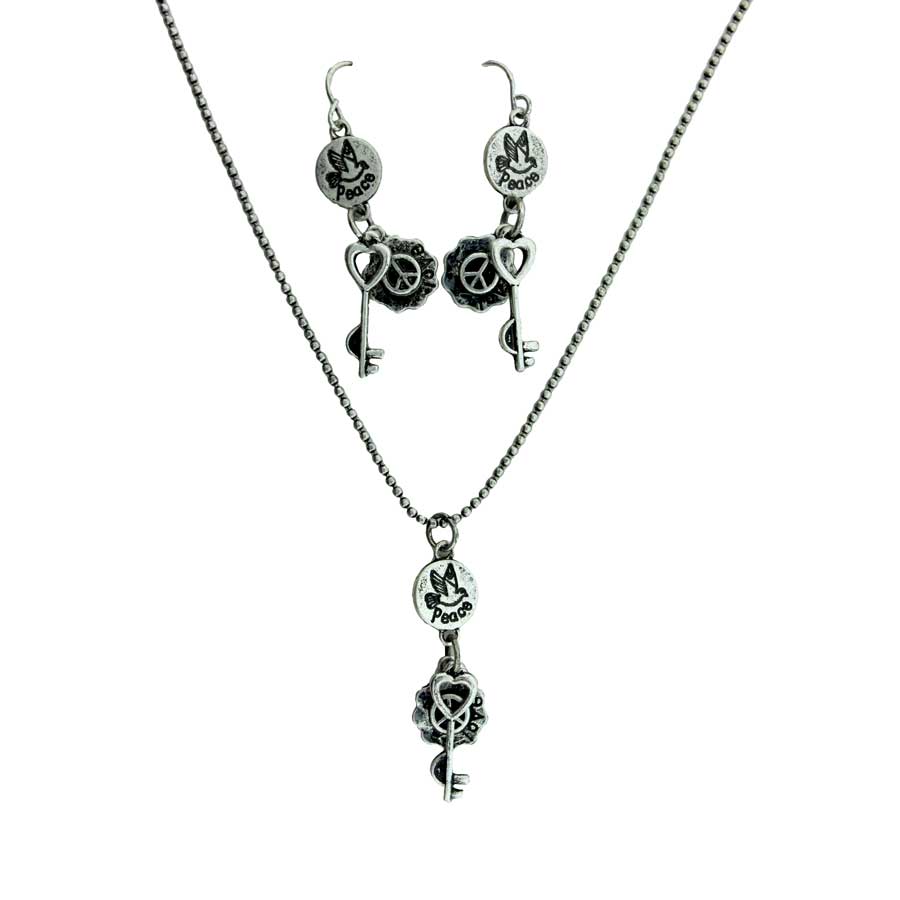 Zinc Alloy Silver Plated Necklace