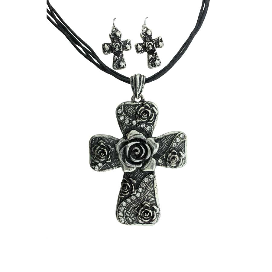 Zinc Alloy Antique Silver Finish Pendants & Earrings set