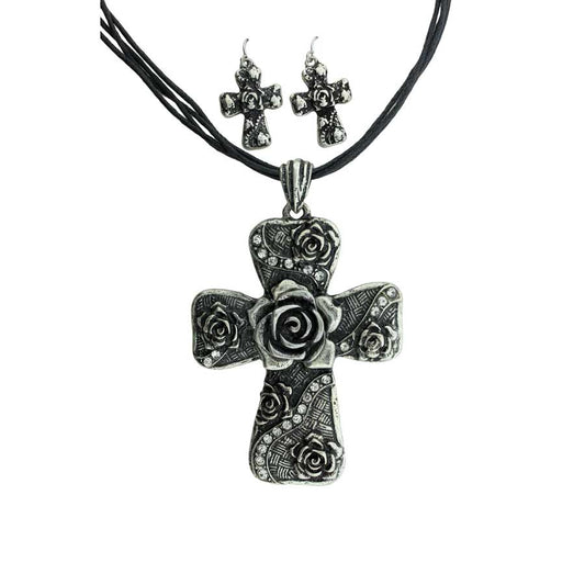 Zinc Alloy Antique Silver Finish Pendants & Earrings set