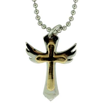 Zinc Alloy Gold And Rhodium 29X22 mm Necklace