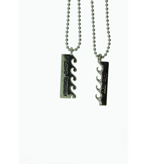 Zinc Alloy Silver Plated Razor Blade Necklace