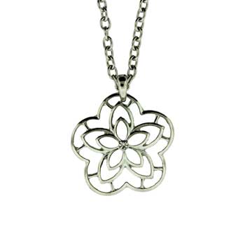 Zinc Alloy Silver Plated Necklace