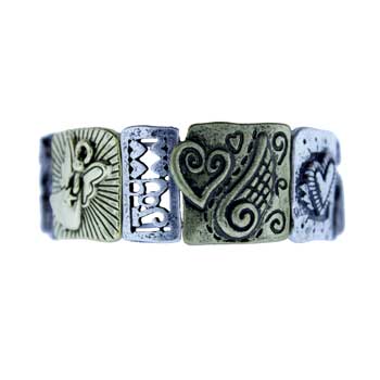 Zinc Alloy Silver And Gold Tone Bracelet