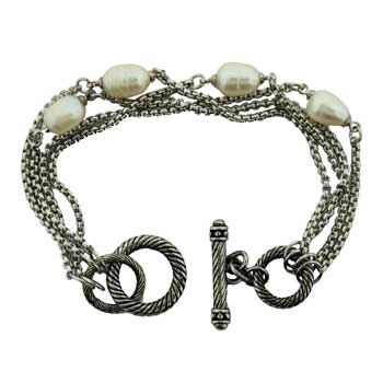 Zinc Alloy Rhodium Plated Rhodium Bracelets