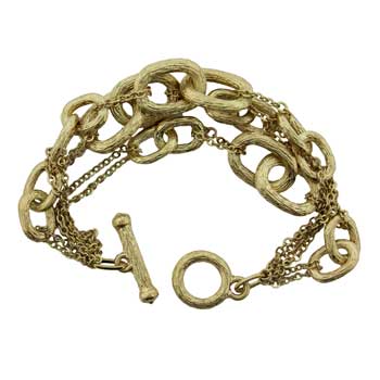 Zinc Alloy Gold Plated Matt Bracelets