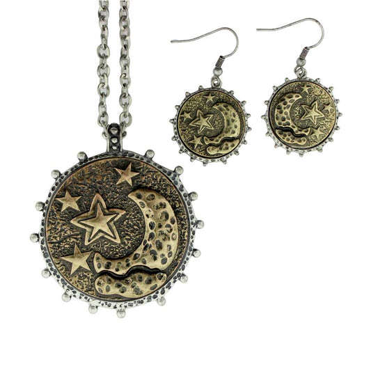 Zinc Alloy Burnished Gold Finish Pendants & Earrings