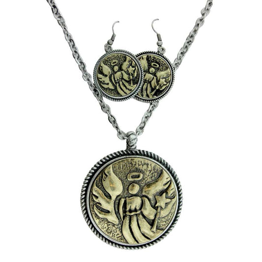 Zinc Alloy Burnished Gold Finish Pendants & Earrings