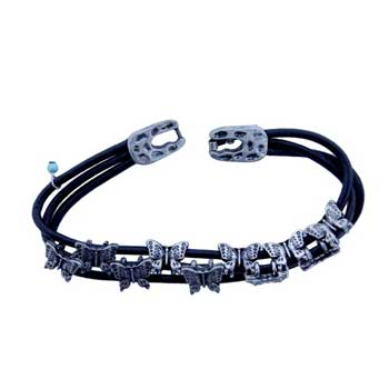Zinc Alloy Rhodium Plated Bracelets