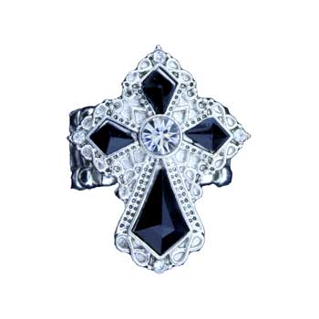 Zinc Alloy Silver Plated Cross Necklace