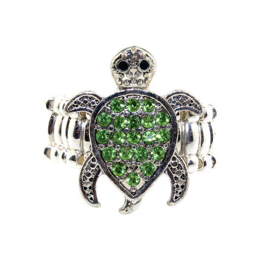 Zinc Alloy Silver Plated Swimming Turtle Necklace