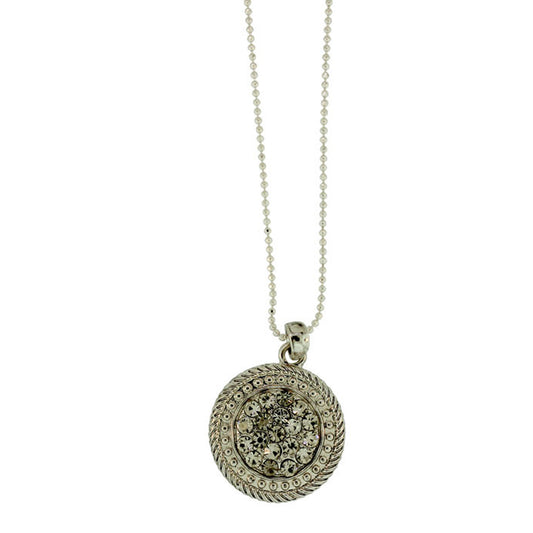 18 inch Zinc Alloy Silver Plated Round Necklace