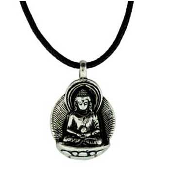 Zinc Alloy Anitque Silver Finish Kwan Yin Necklace