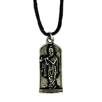 Zinc Alloy Burnished Silver Finish Necklace