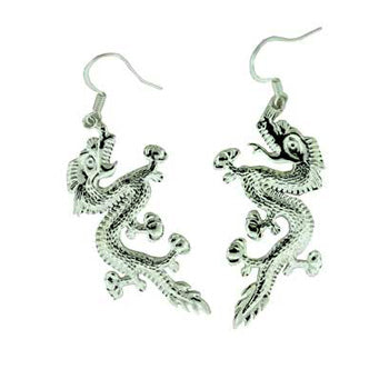 45mm Zinc Alloy Silver Plated Earrings