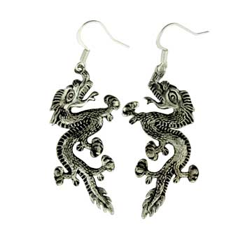 44mm Zinc Alloy Silver Plated Earrings
