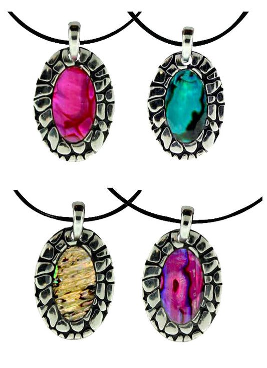 25X18mm Zinc Alloy Rhodium Plated Oval Pendants