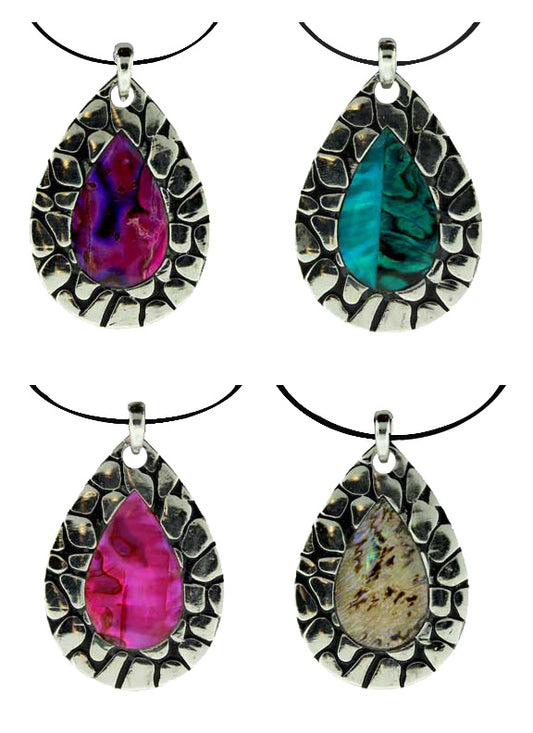 39X27mm Zinc Alloy Rhodium Plated Pear Pendants