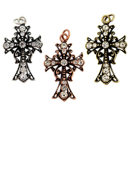 34X21mm Zinc Alloy Copper Tone Pendants