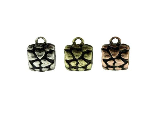 10mm Zinc Alloy Burnished Copper Finish Pendants