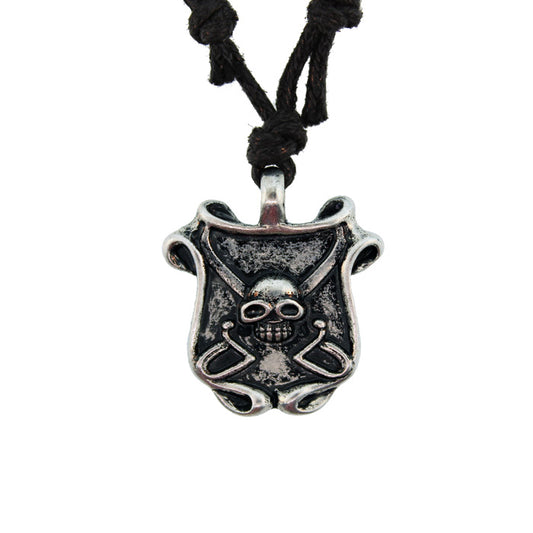 Zinc Alloy Burnished Silver Finish Necklace