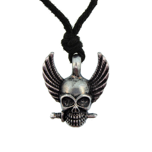 Zinc Alloy Burnished Silver Finish Necklace