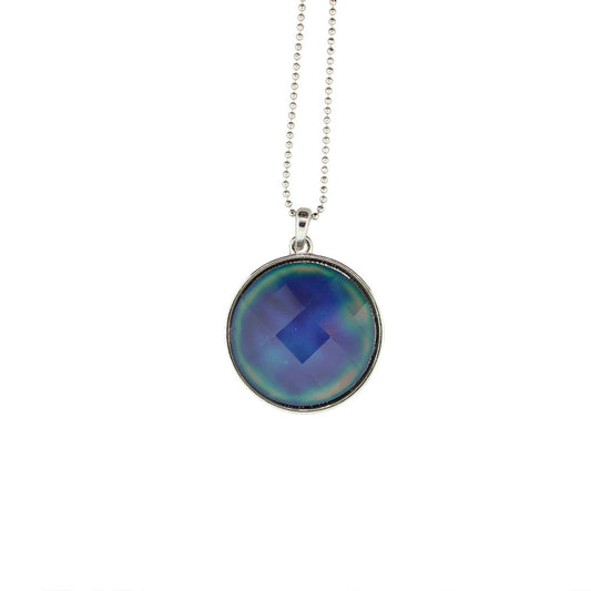 29 mm Zinc Alloy Rhodium Plated Round Necklace