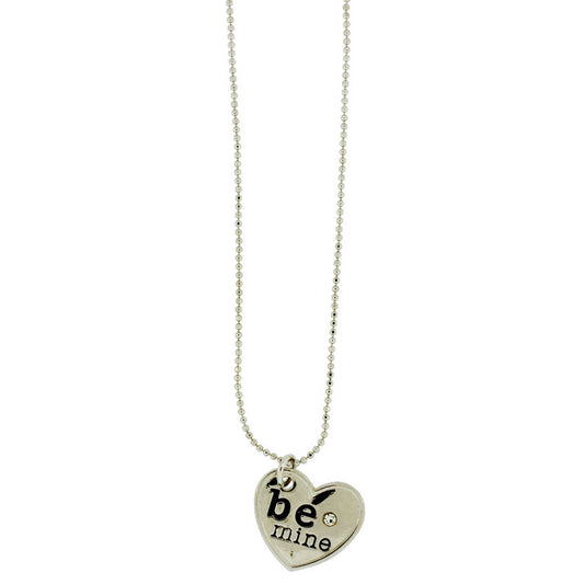 16 inch Zinc Alloy Burnished Gold Finish Heart Necklace