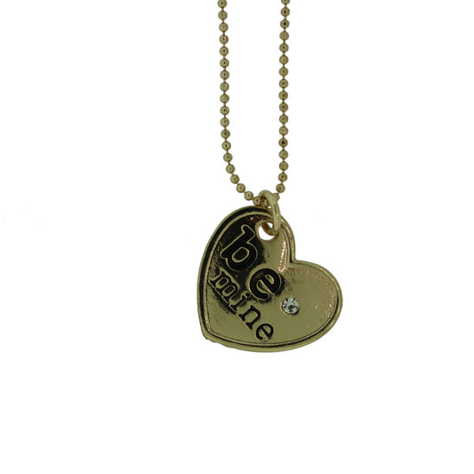 18 inch Zinc Alloy Gold Plated Heart Necklace
