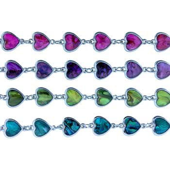 Zinc Alloy Silver Plated Heart Bracelets