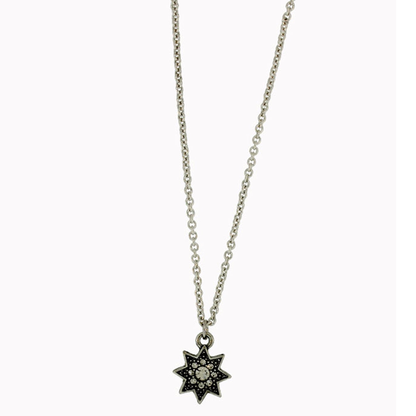 Zinc Alloy Silver Plated Star Necklace