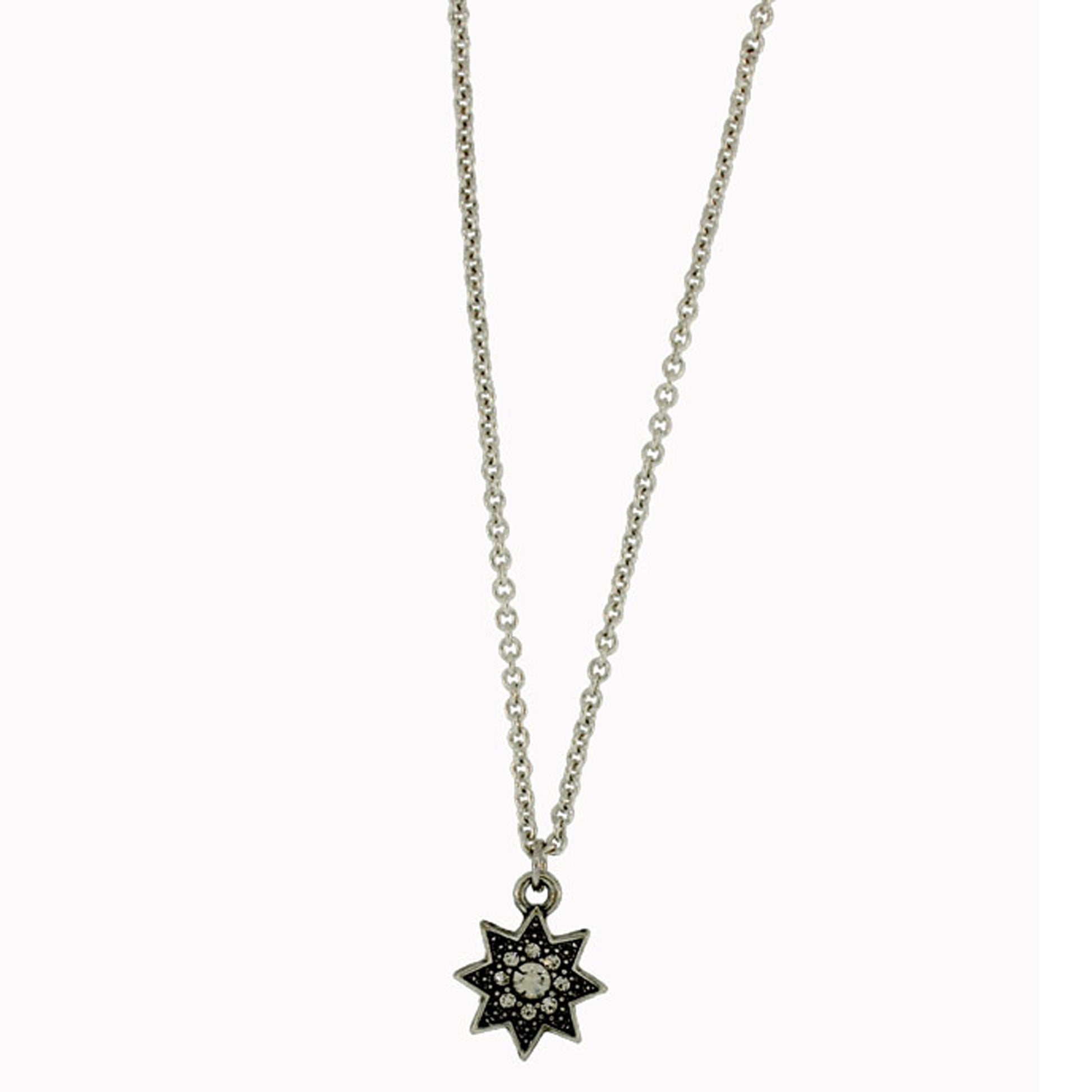 Zinc Alloy Silver Plated Star Necklace