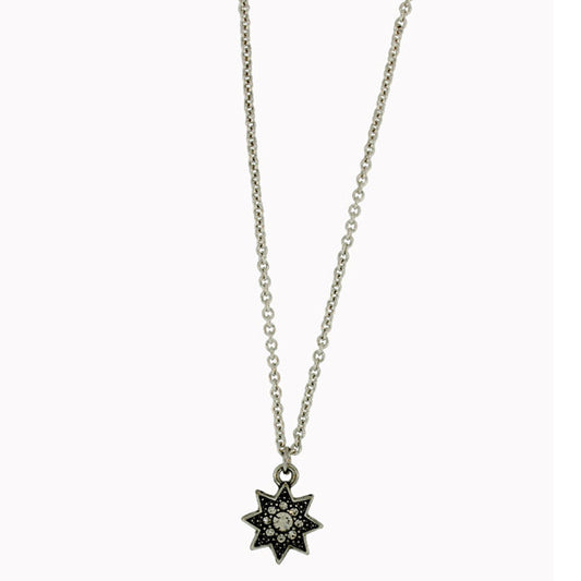 Zinc Alloy Silver Plated Star Necklace