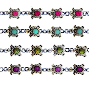 Zinc Alloy Silver Plated Turtle Bracelets