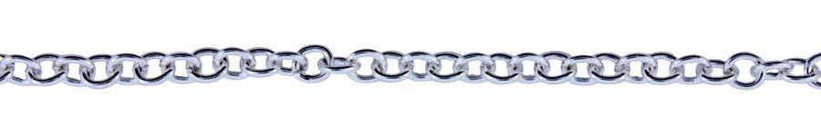 3 Foot Zinc Alloy Silver Plated Chain