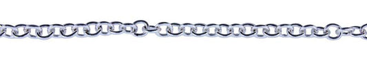 3 Foot Zinc Alloy Silver Plated Chain