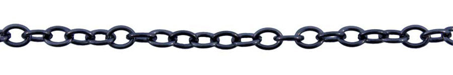 3 Foot Zinc Alloy Black Finish Chain