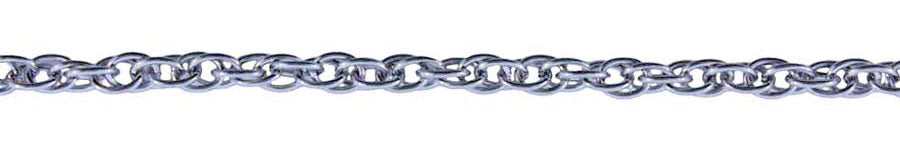 3 Foot Zinc Alloy Rhodium Plated Chain