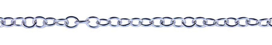 3 Foot Zinc Alloy Silver Plated Chain