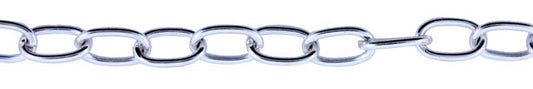3 Foot Zinc Alloy Silver Plated Chain